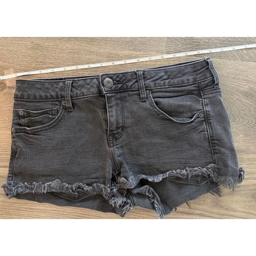 American Eagle outfitters super stretch, low rise women's black denim shorts, 10